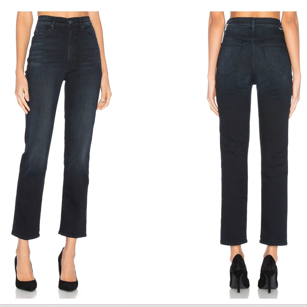 Mother Denim Swooner Rascal Ankle jeans in dark wash size 28